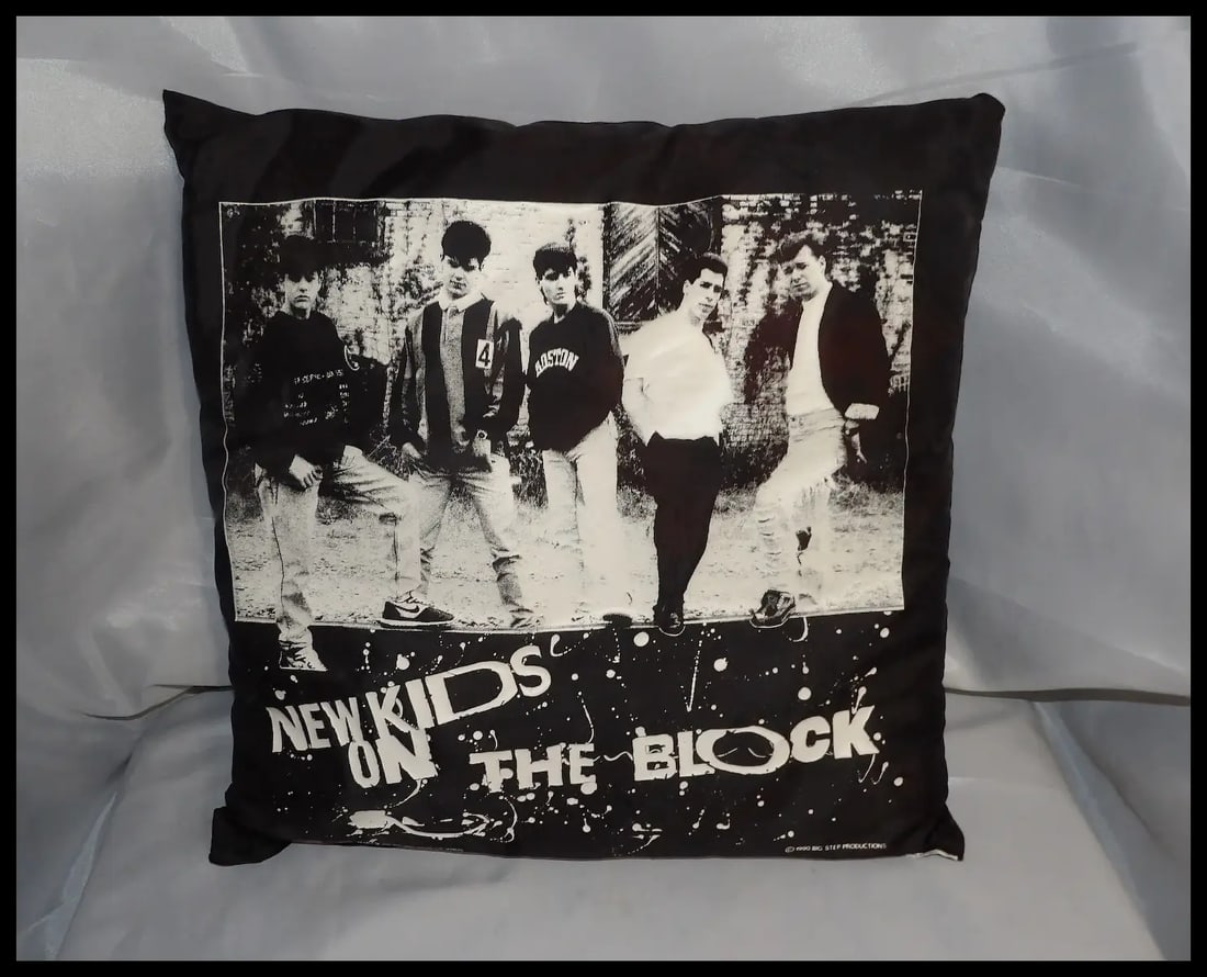 New Kids on the Block Couch 1990 Cushion Throw Pillow - 2