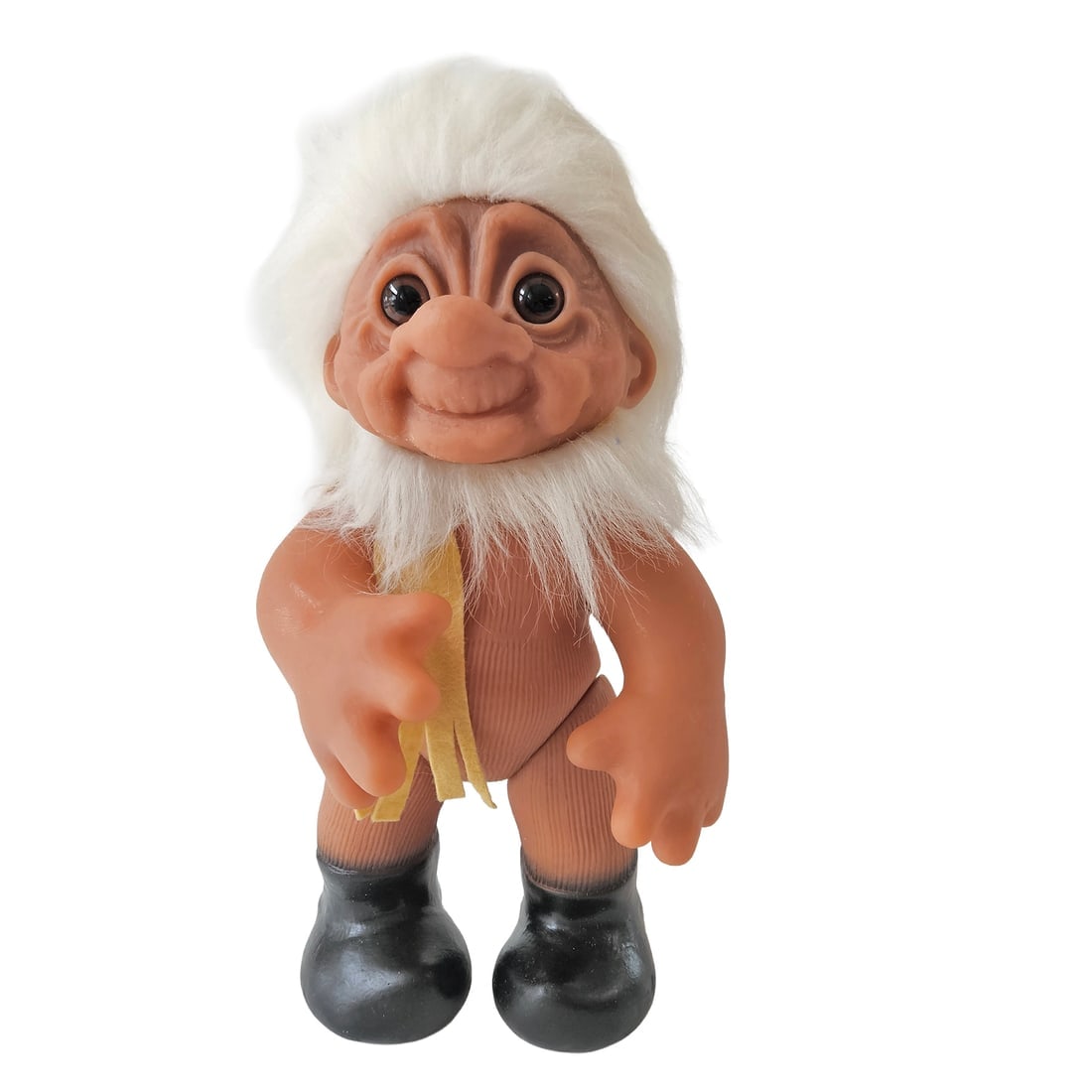 Original Grandpa Norfin Troll Dolls by Thomas Dam 1977 in Blue Felt Clothing #7002 - 4