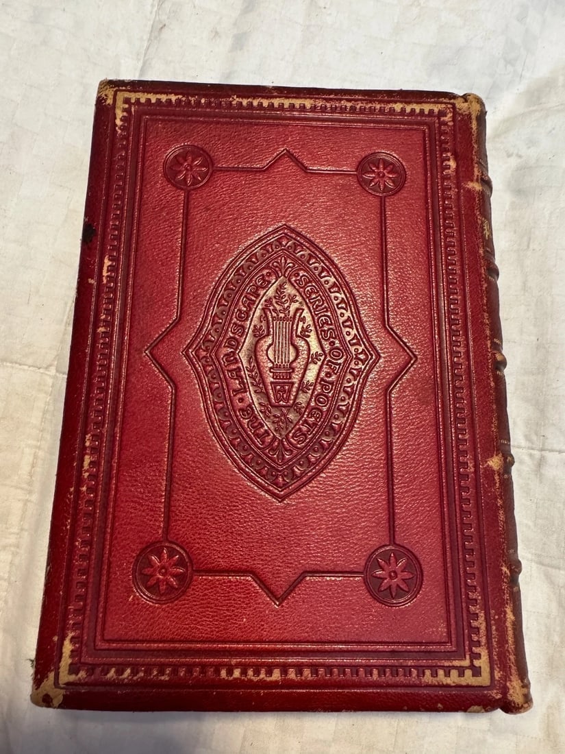 1886 The Poetical Works of Mrs. Felicia Hemans steel Engravings leather BOOK - 3