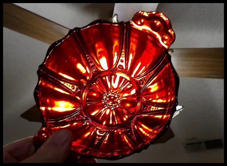 Anchor Hocking Royal Ruby Oyster & Pearl Bon Bon Bowl - 6