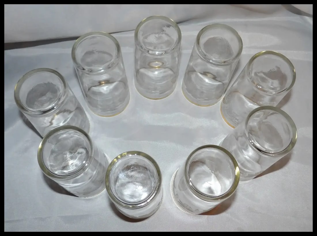 1940’s Bartlett Collins Frosted Grapevine Pitcher and 9 Tumblers - 5