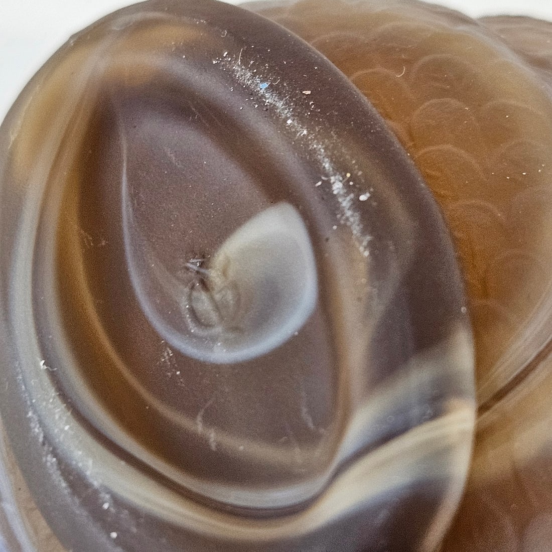 Vintage Imperial Glass Chocolate Caramel Slag Swan Shaped Dish - 6