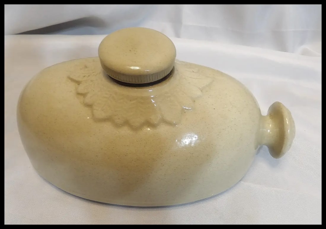 Antique Bourne Denby England Stoneware Foot Warmer Bottle 1.5 pt. #837182/838283 - 10