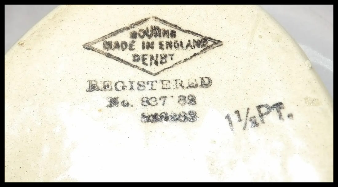 Antique Bourne Denby England Stoneware Foot Warmer Bottle 1.5 pt. #837182/838283 - 9