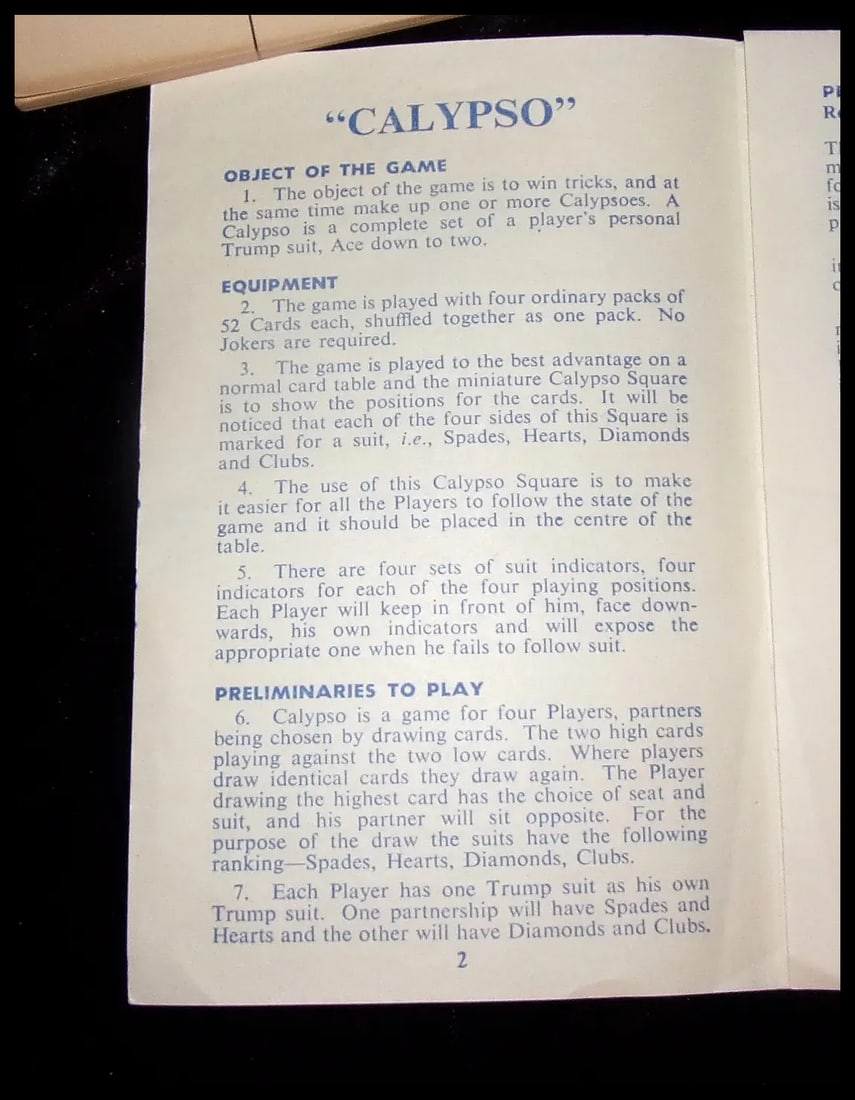 Vintage De La Rue Calypso Card Game Made in England - 4