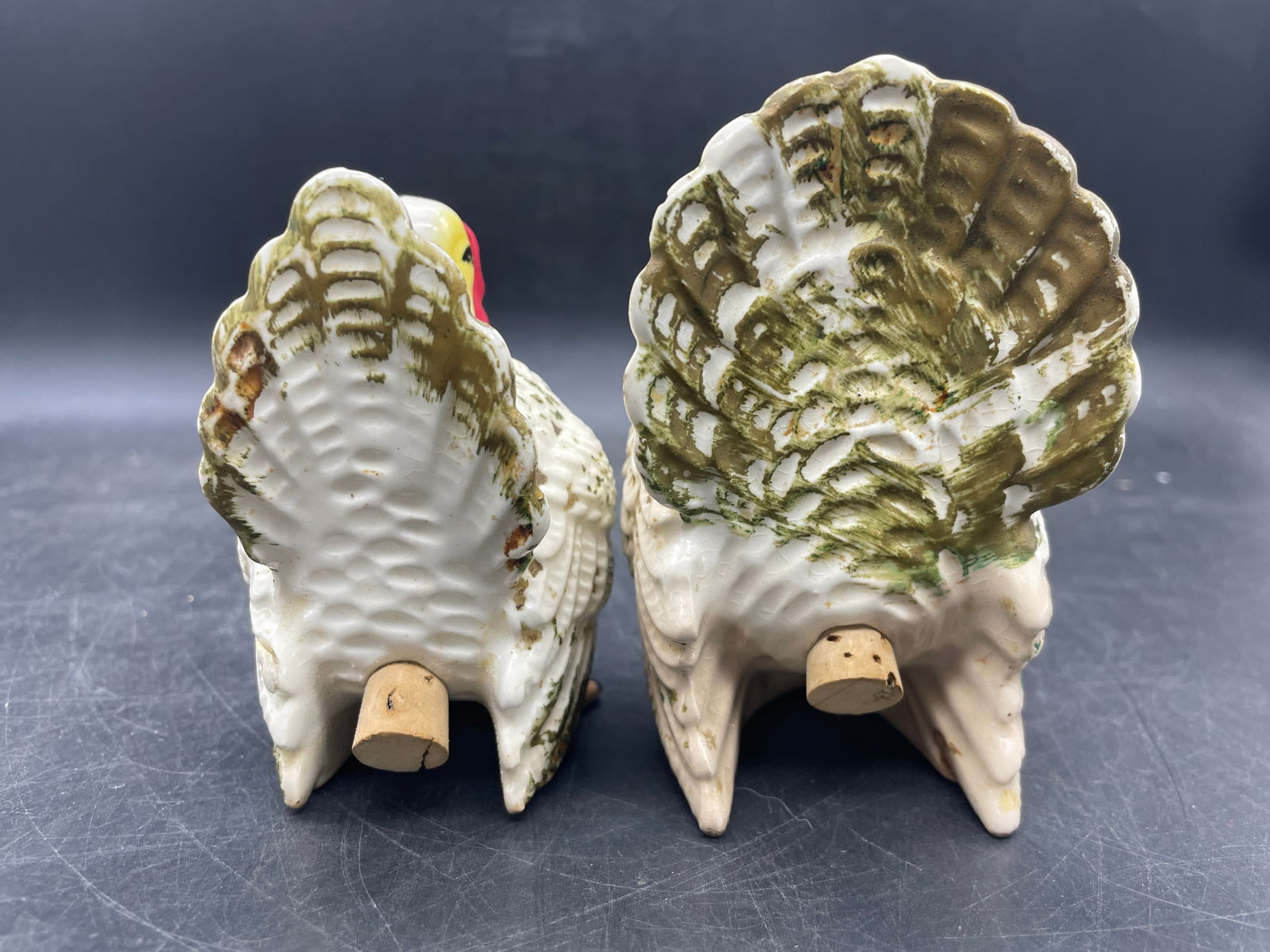 Vintage Ceramic Turkey Salt and Pepper Shaker Set Thanksgiving Decor - 4