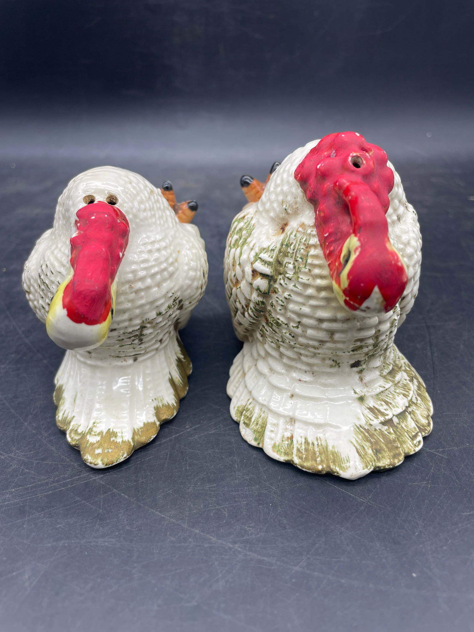 Vintage Ceramic Turkey Salt and Pepper Shaker Set Thanksgiving Decor - 6