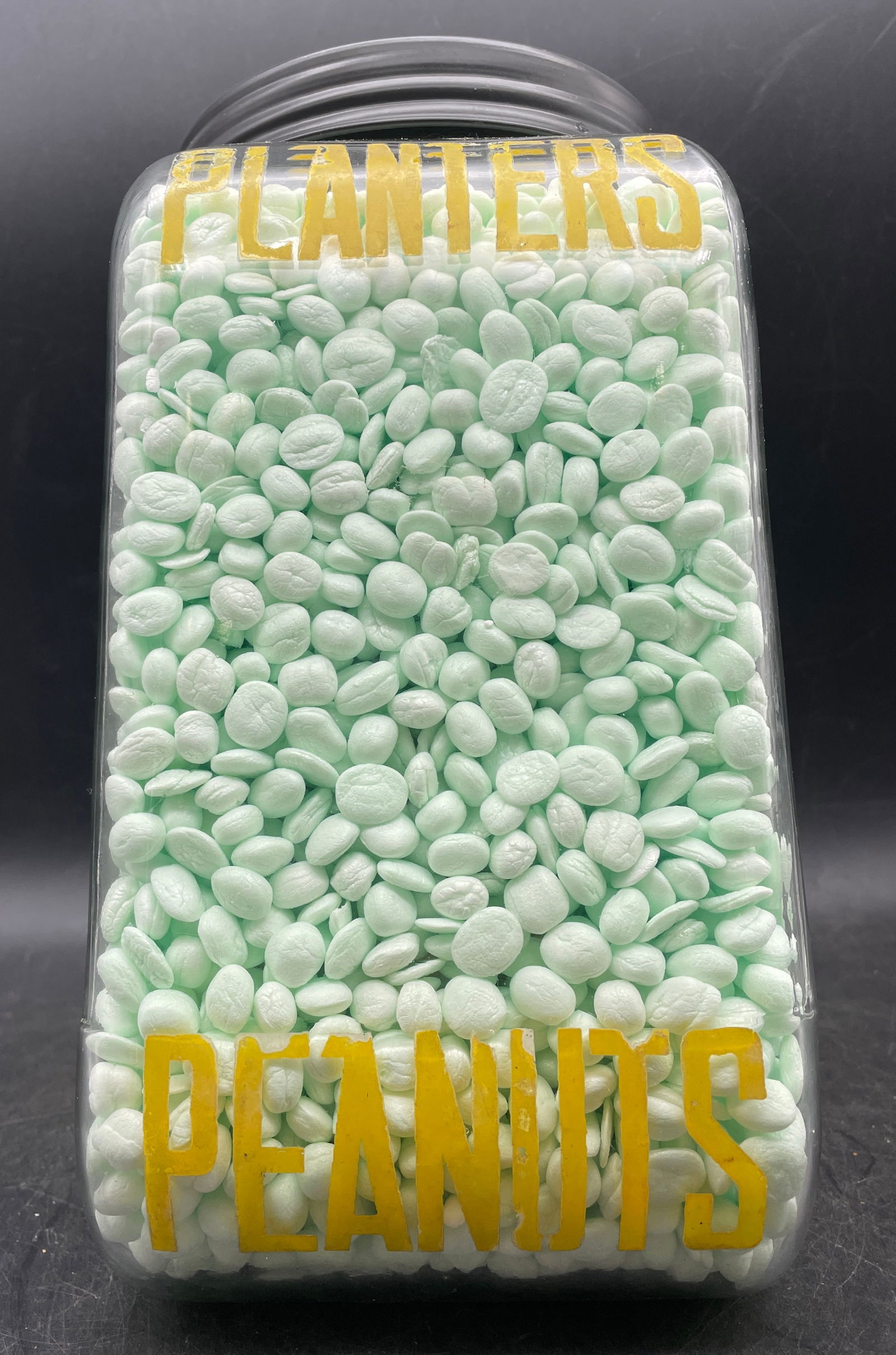 Vintage 1940 Planters Peanuts STREAMLINE Glass Display Jar - 4