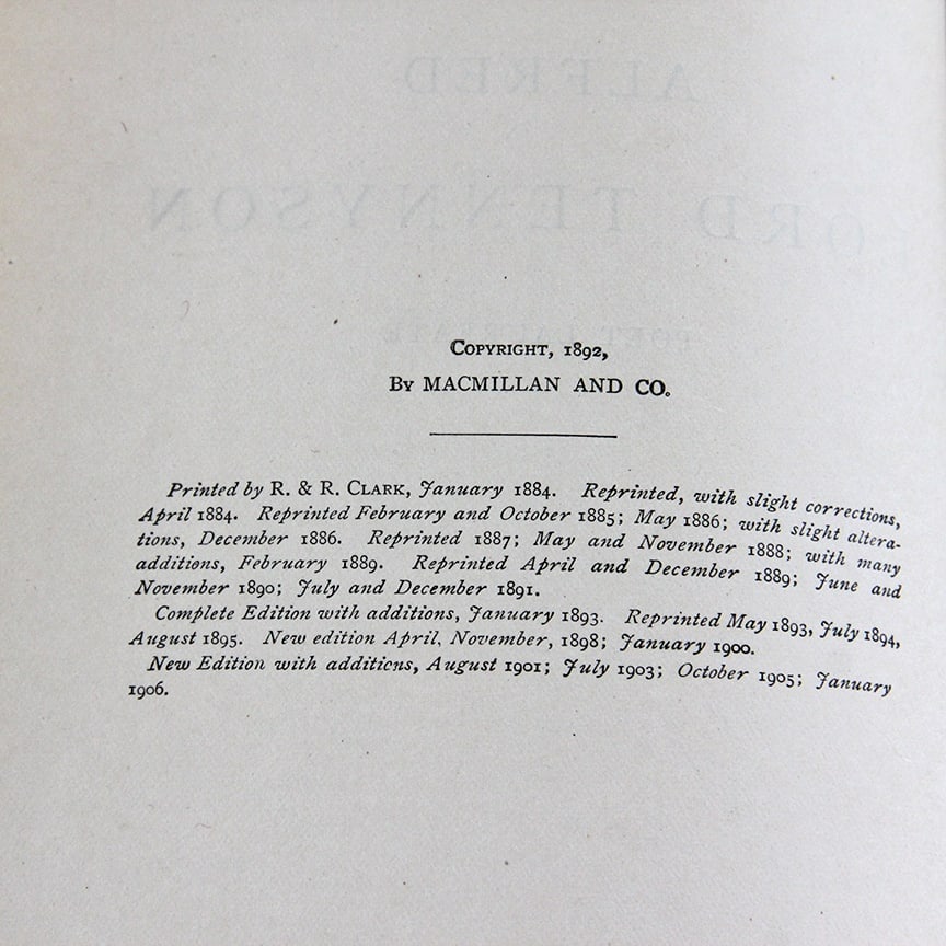 The Works of Alfred Lord Tennyson Book 1906 - 4