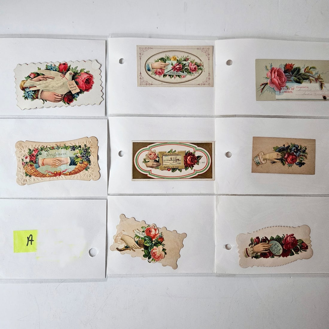 Large Lot Salesman Samples Victorian Calling Cards Over 60 pcs LOT A - 7