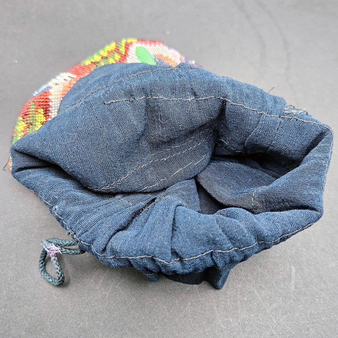 Victorian Era Floral Rose Beaded Drawstring Flapper Purse - 7