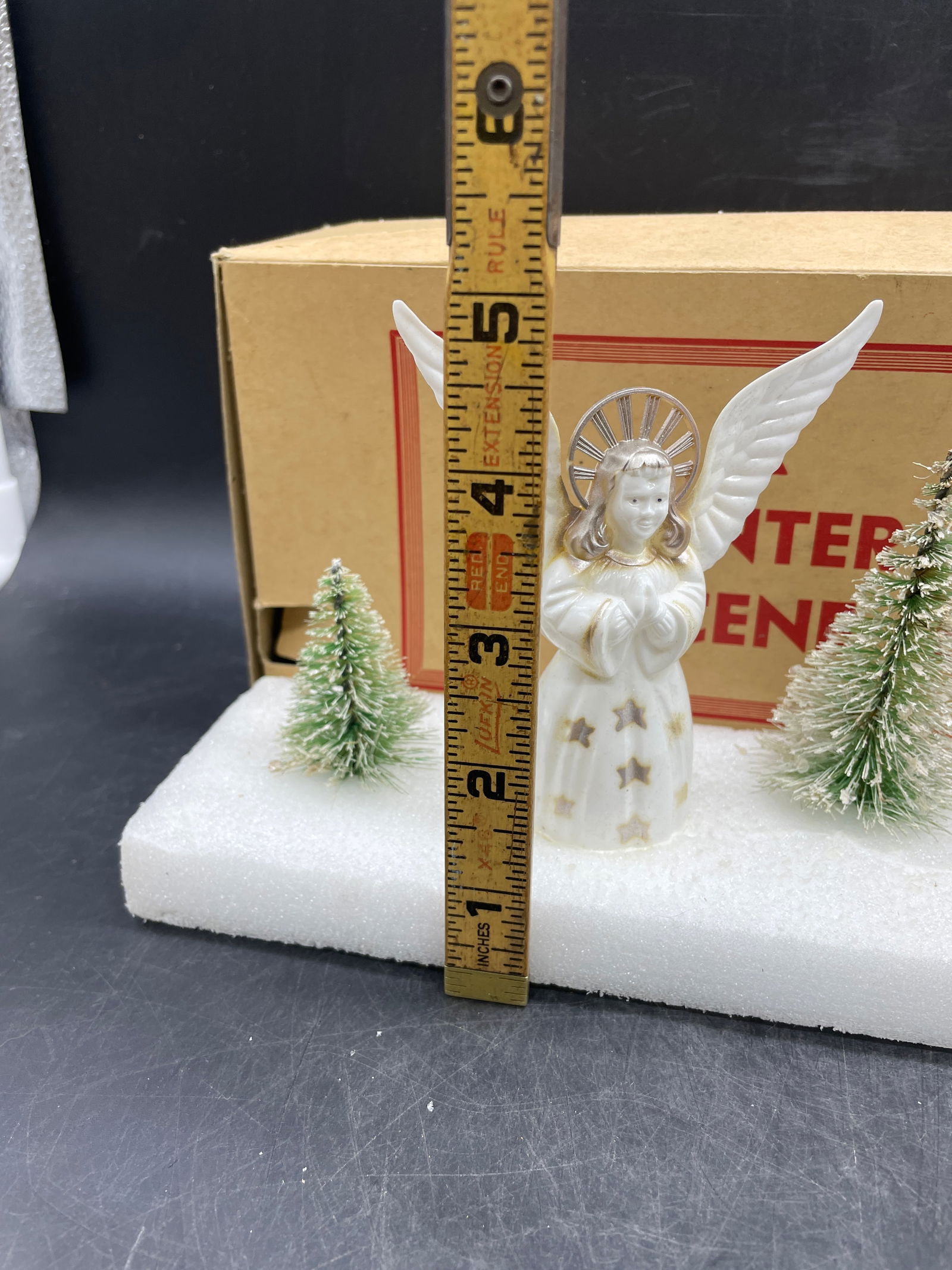 Bradford Winter Scene Christmas Decoration Hard Plastic Angels - 6