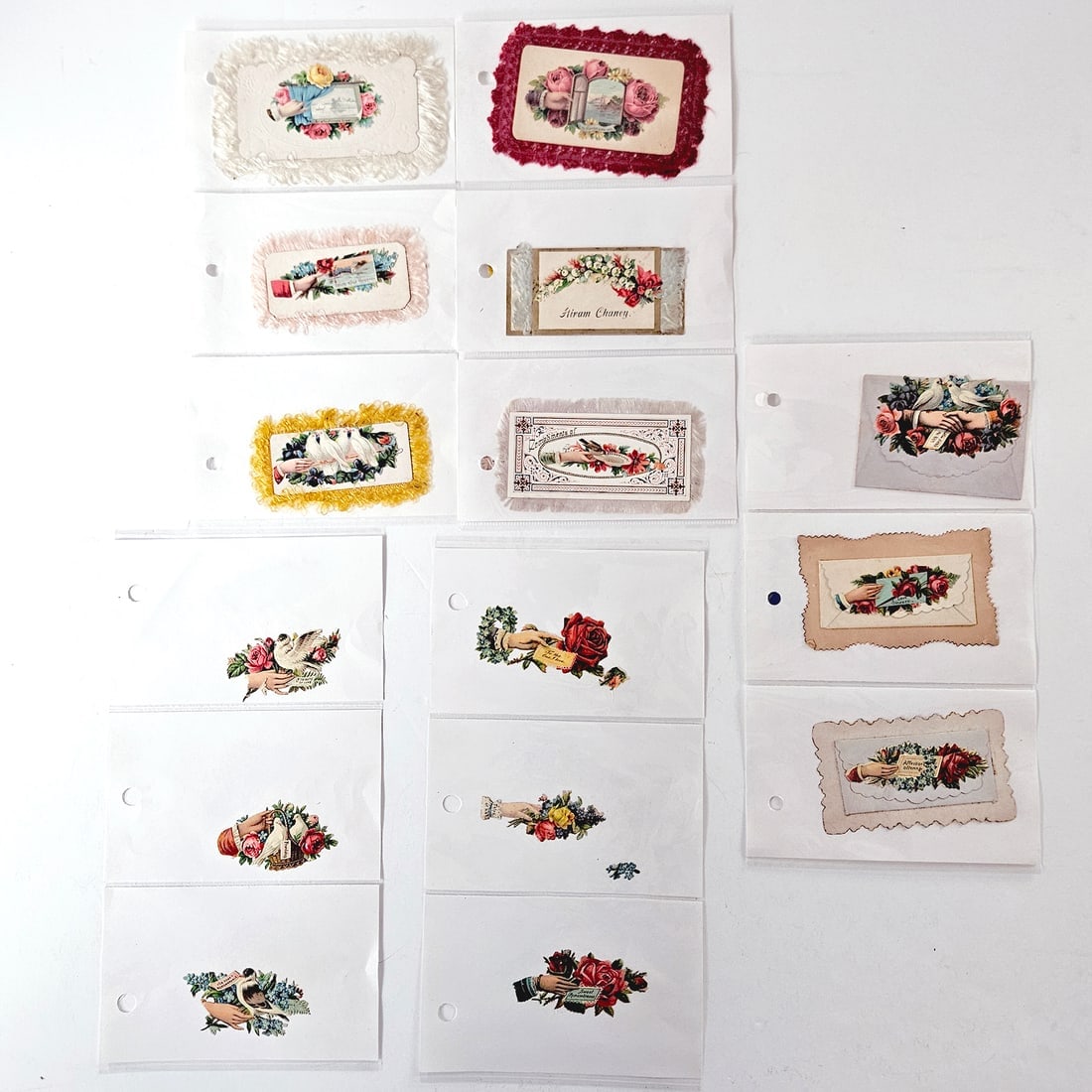 Victorian Calling Cards Salesman Samples Envelopes and Fringed Edge Styles with some Scraps - 10