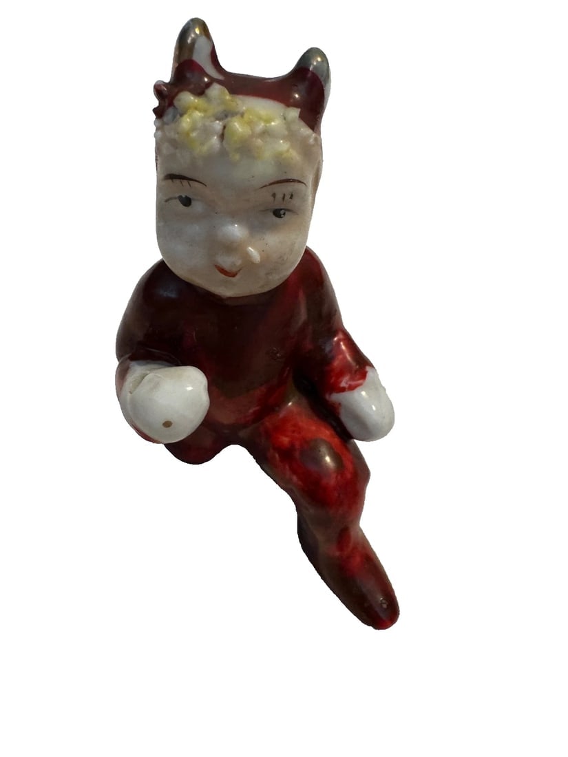 2 Pair RARE Vintage occupied JAPAN 50s Devil Pixie with spaghetti string - 10