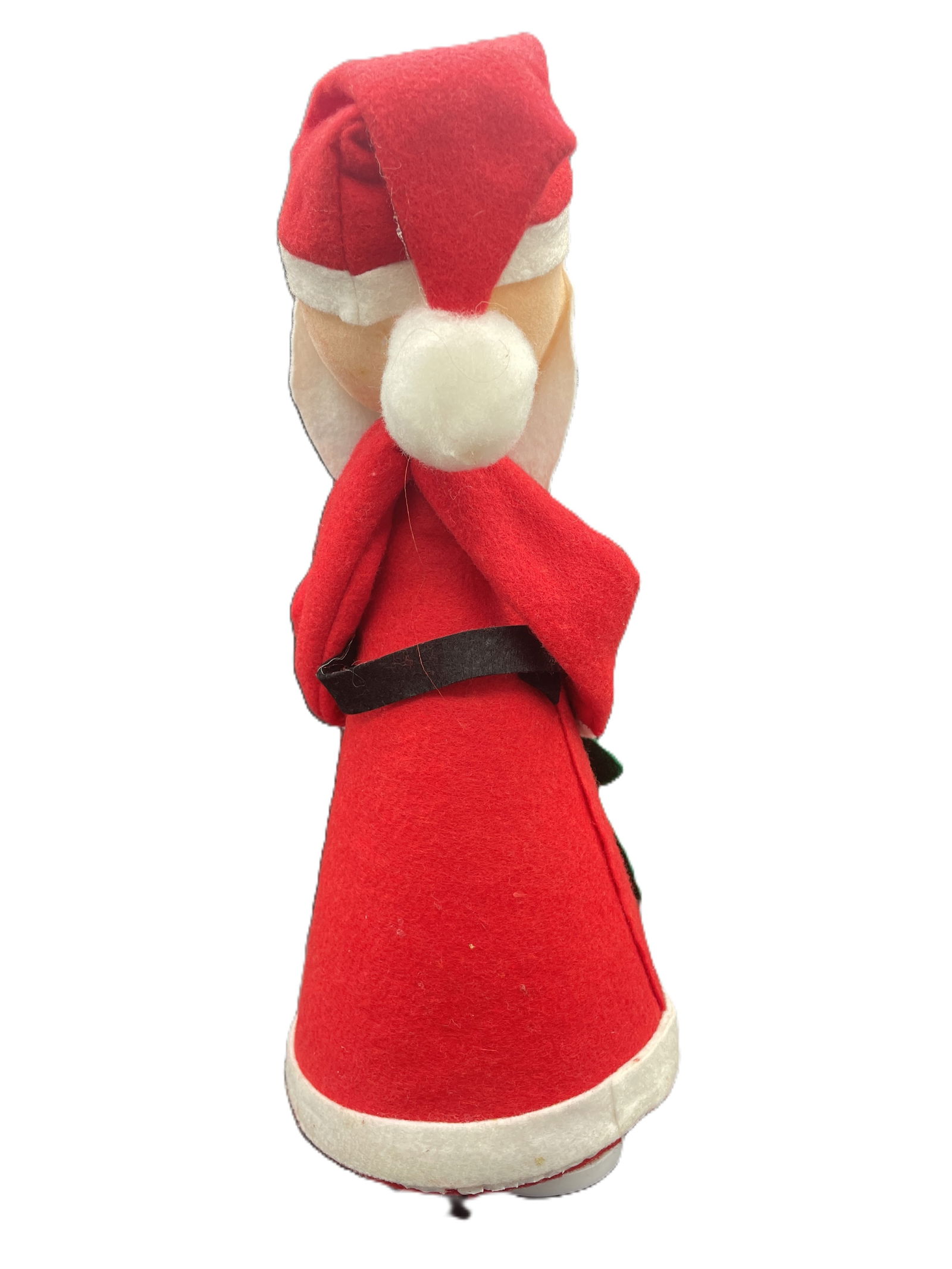 Vintage Musical Motion Felt Santa Claus Rotating Plays Silent Night 16" - 4