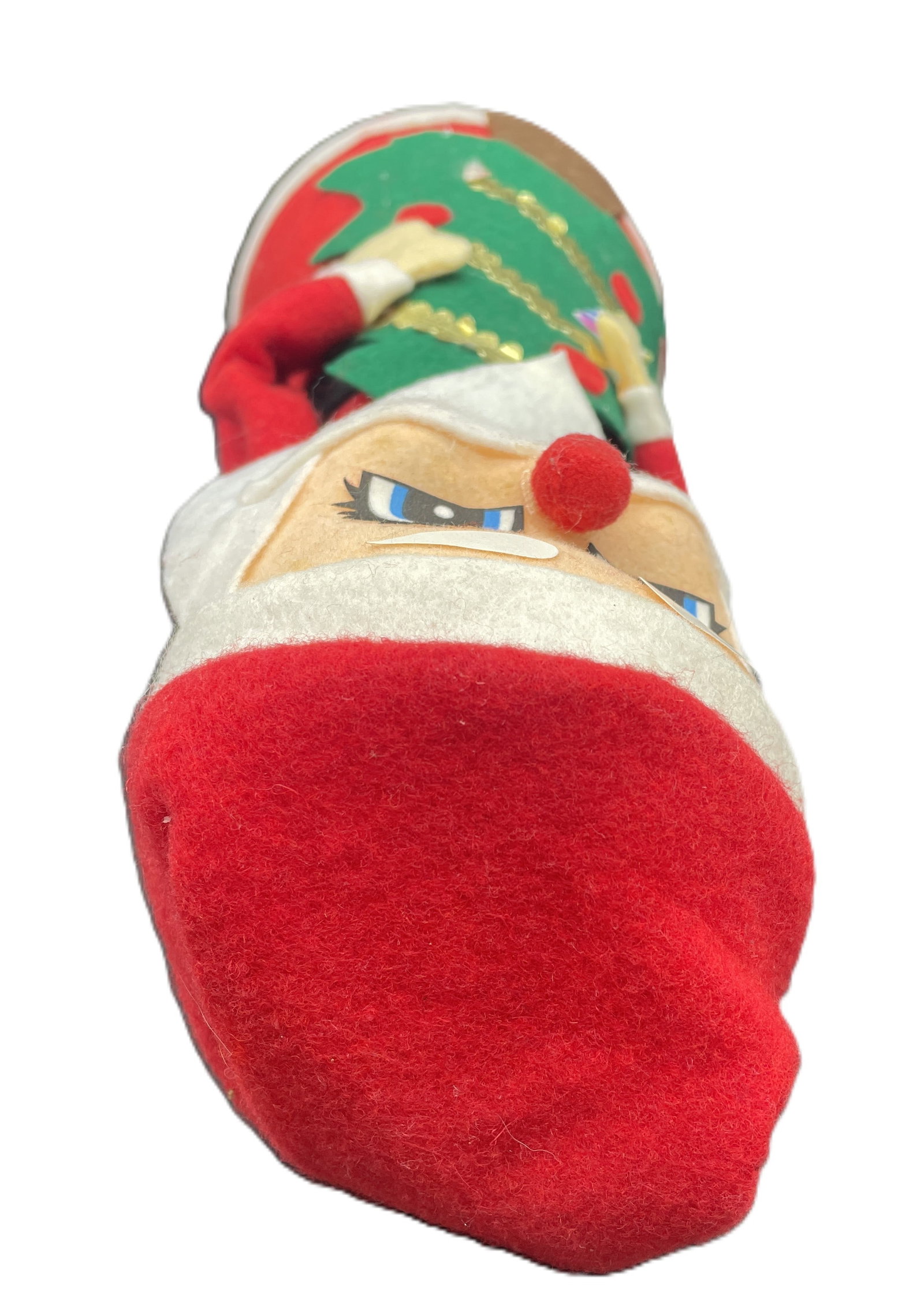 Vintage Musical Motion Felt Santa Claus Rotating Plays Silent Night 16" - 6