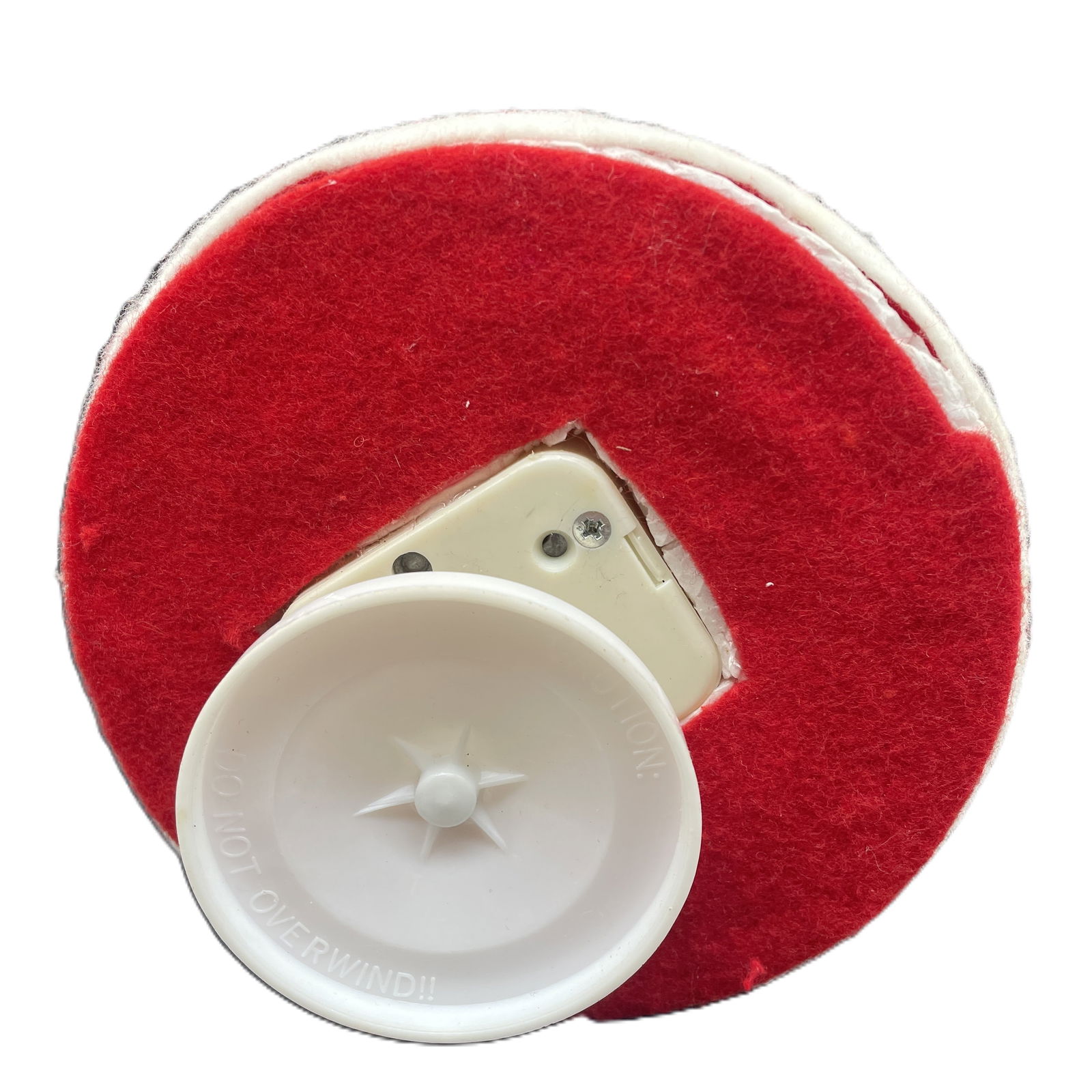 Vintage Musical Motion Felt Santa Claus Rotating Plays Silent Night 16" - 7