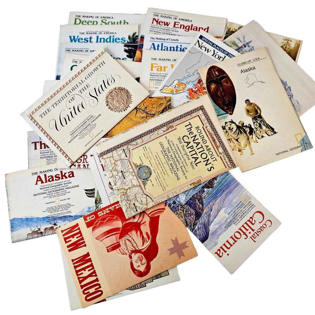 Collection of Vintage National Geographic Maps and Brochures Circa 1980’s - 2