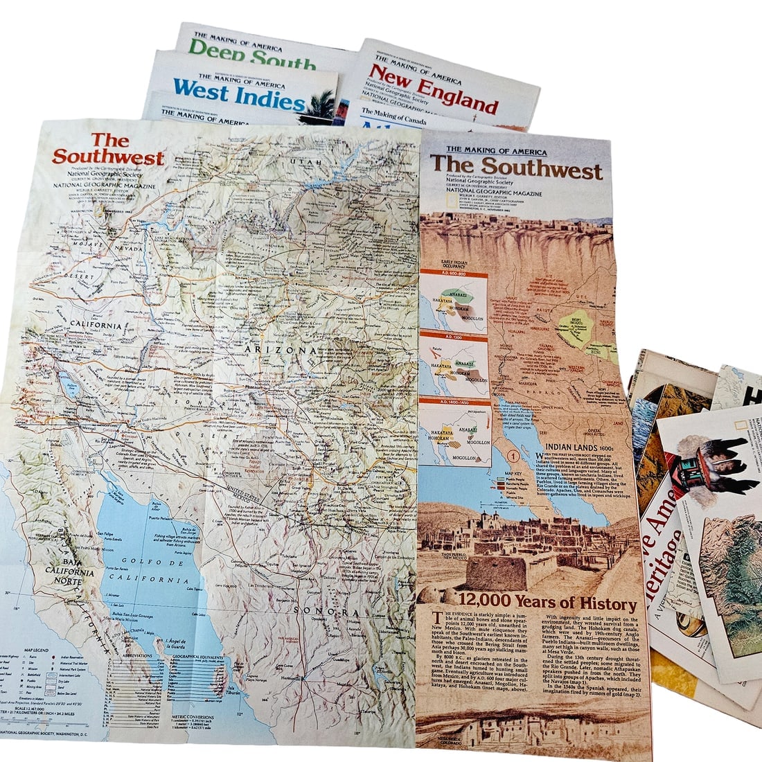 Collection of Vintage National Geographic Maps and Brochures Circa 1980’s - 4