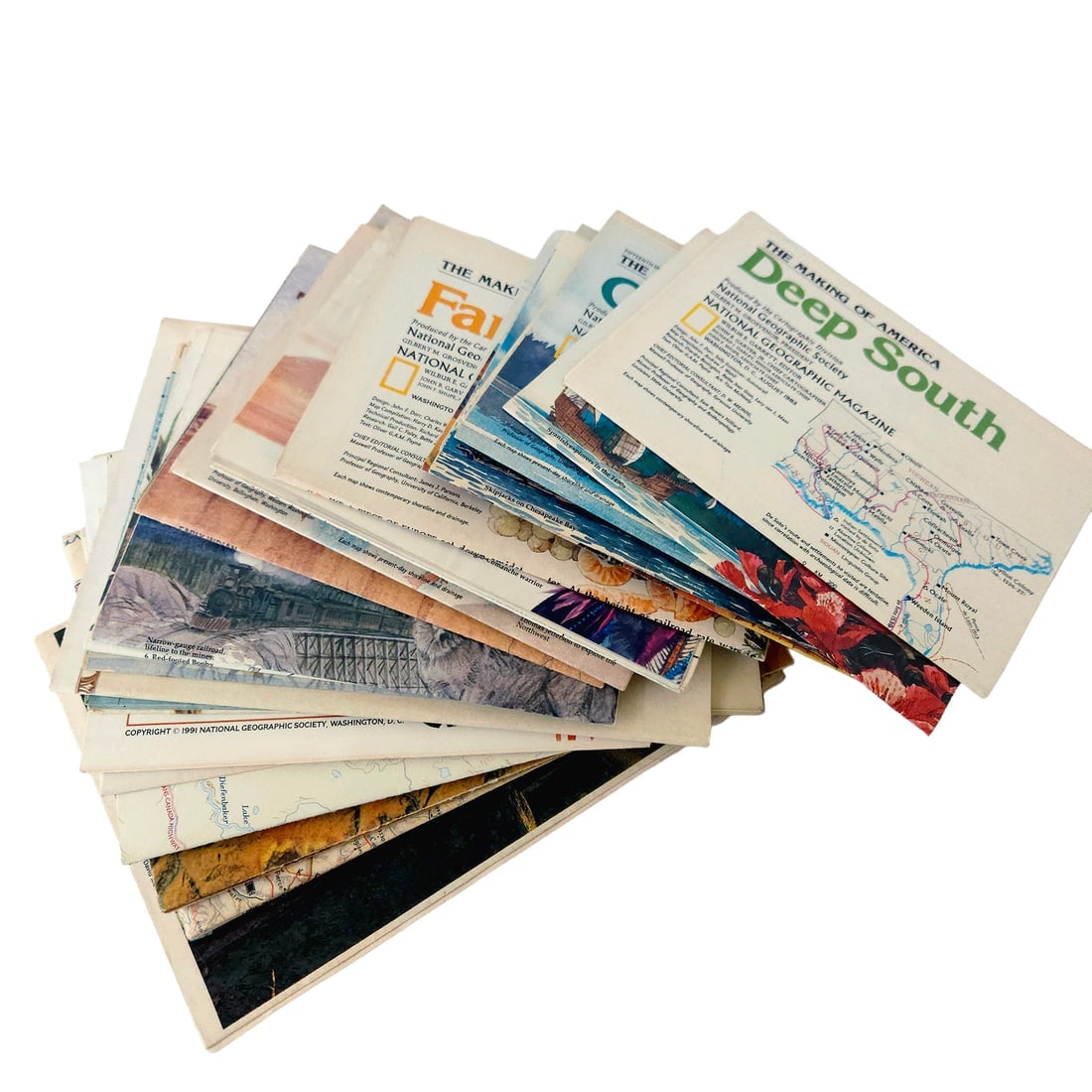 Collection of Vintage National Geographic Maps and Brochures Circa 1980’s - 5