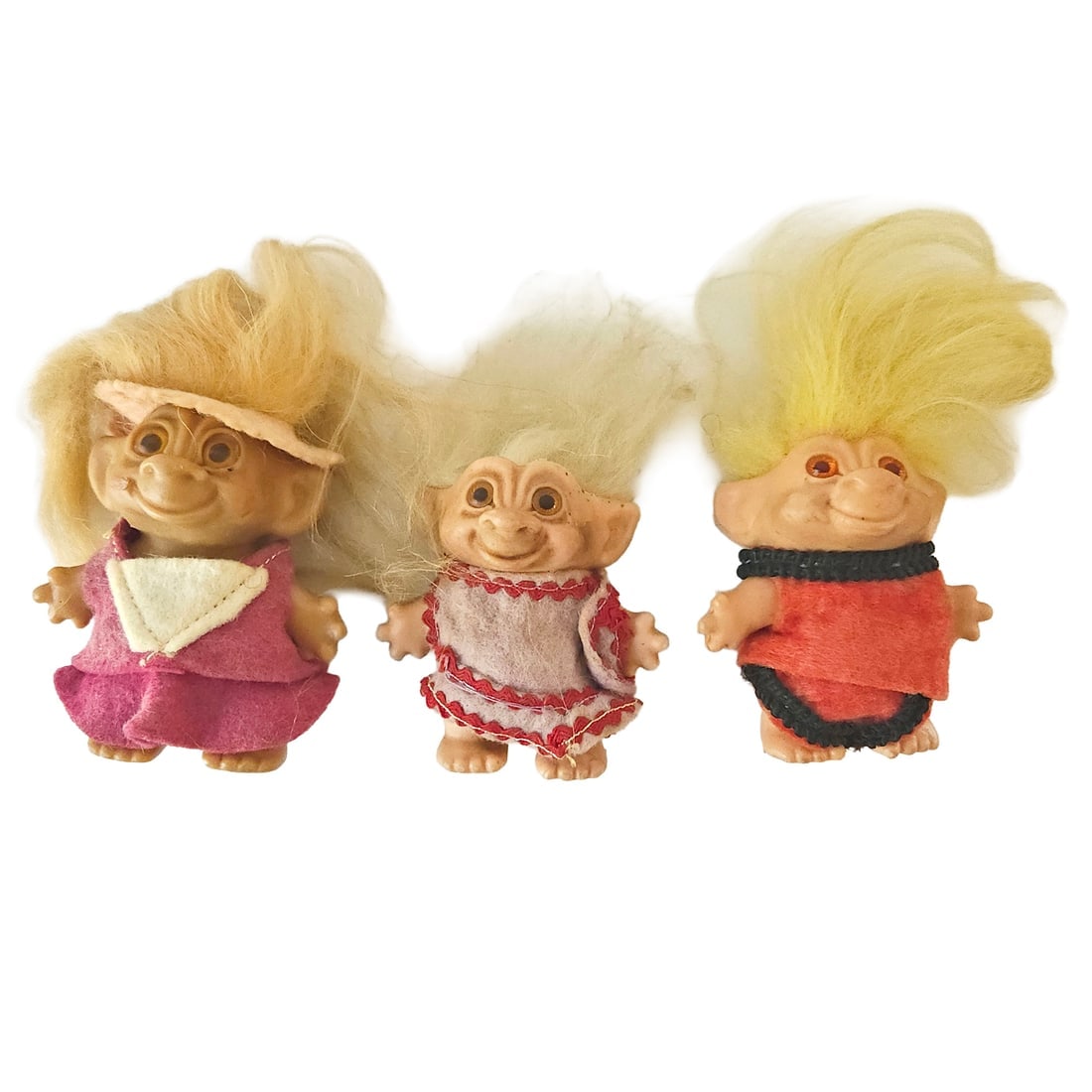 Lot of 6 Vintage Small Trolls circa 1990 - 8