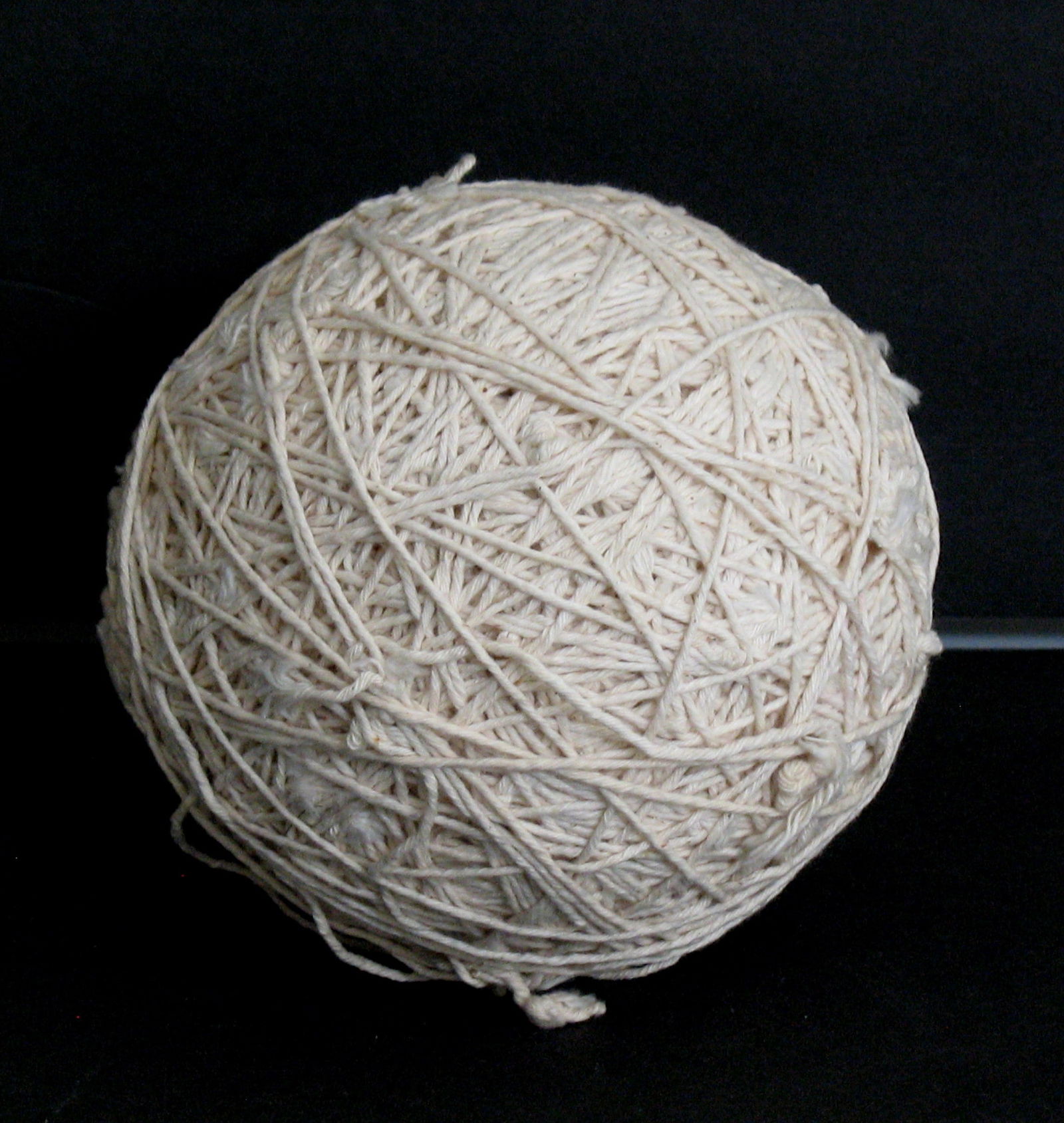 Antique folk art Pennsylvania string ball.: Title: Antique folk art Pennsylvania string ball. Date/Period: 1930's Dimension: 7” diameter 21” round Additional Information: Antique folk art Pennsylvania string ball in great original c