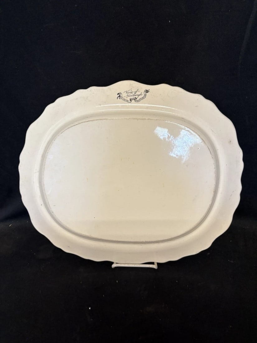 View Of Newburgh NY Historical Staffordshire Platter - 3