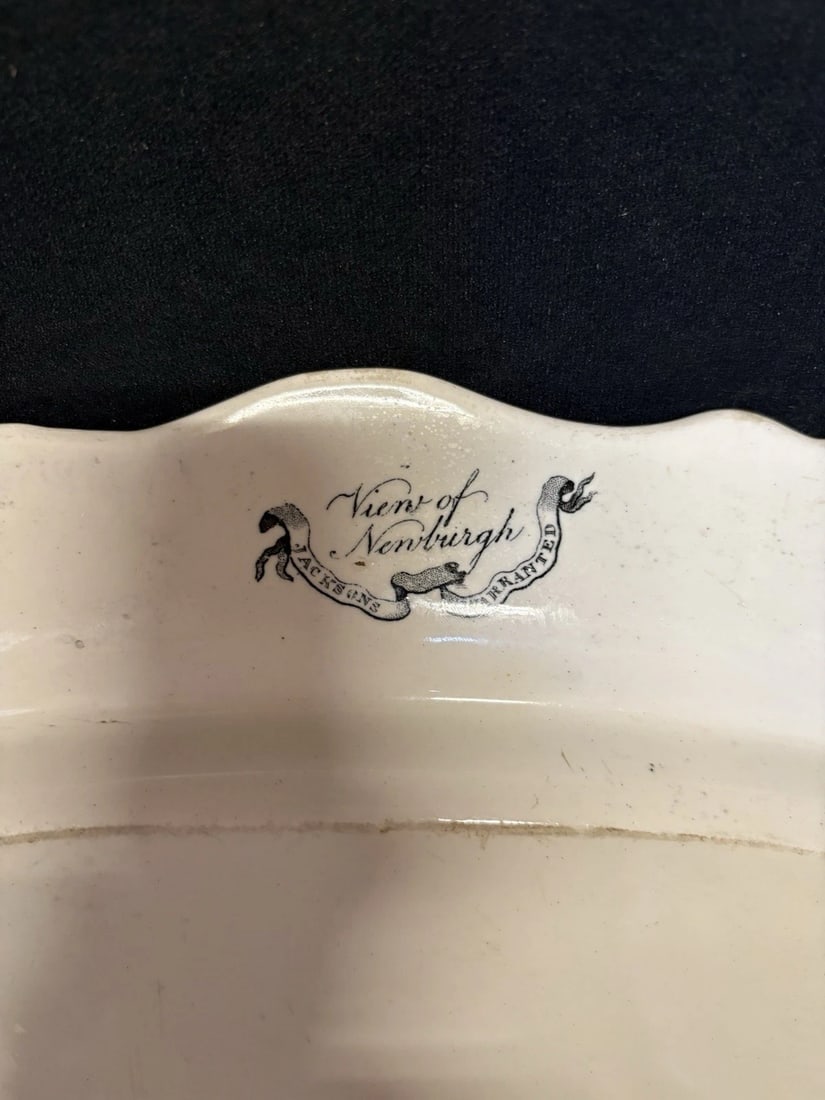 View Of Newburgh NY Historical Staffordshire Platter - 4
