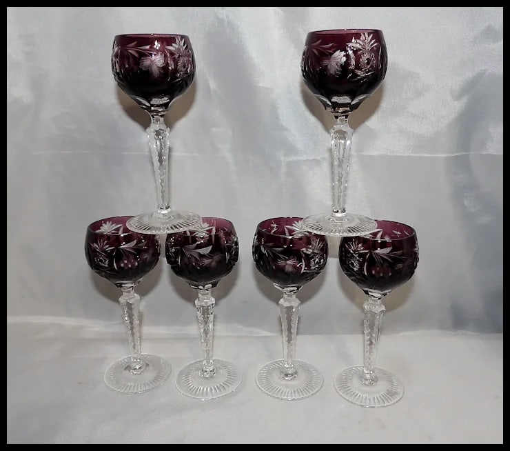 Nachtmann Traube Amethyst Sherry/ Liqueur Glasses - 2