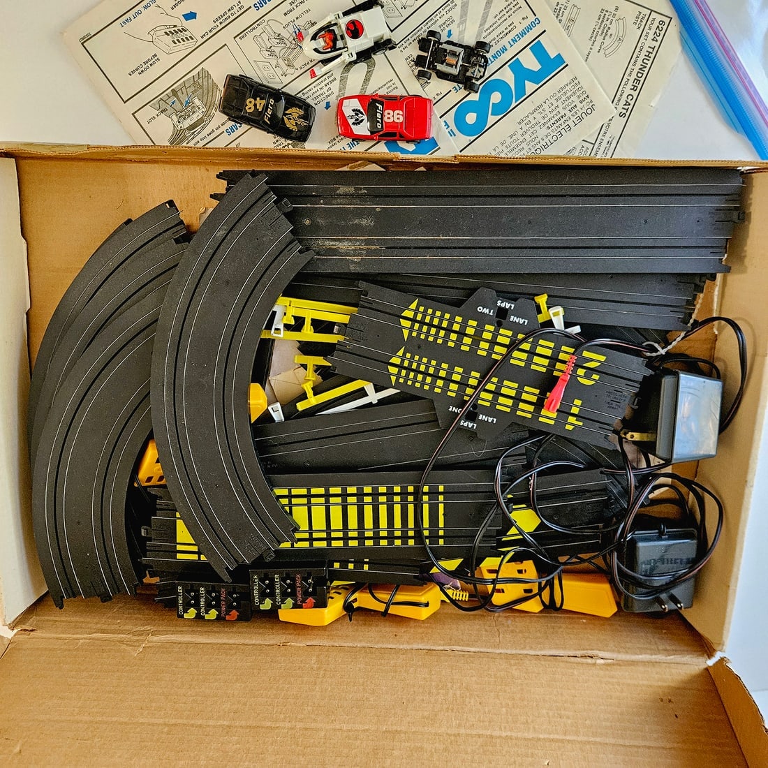 1986 Tyco "Race to the Eye of Thundera" Thundercat Slot Car Set. - 4