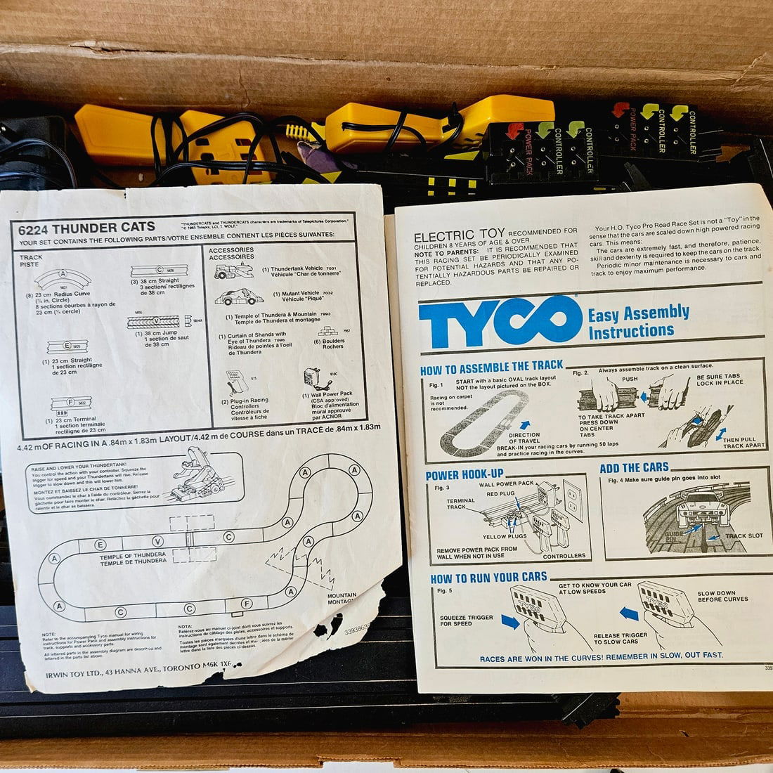 1986 Tyco "Race to the Eye of Thundera" Thundercat Slot Car Set. - 8