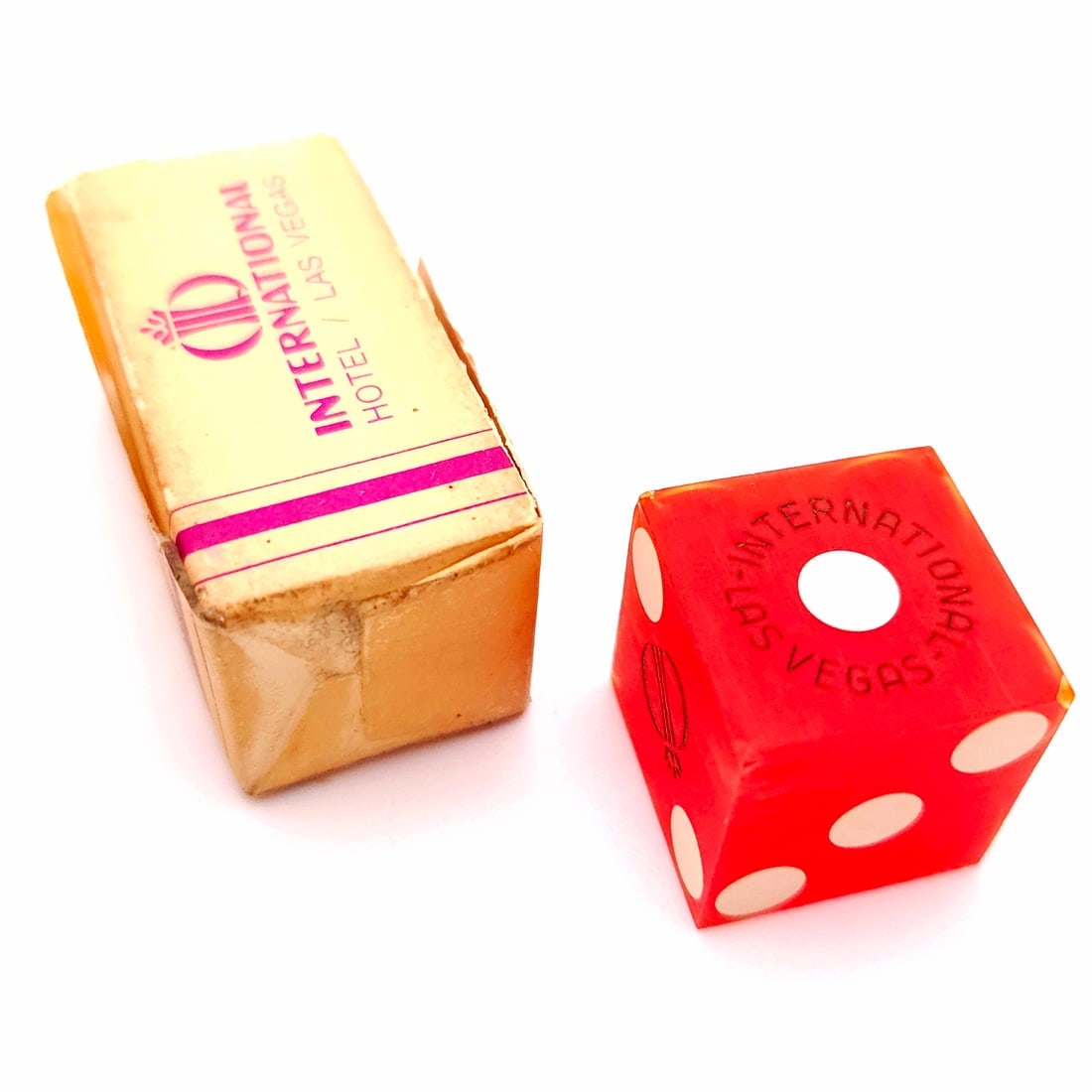 1965 Golden Nugget Casino Playing Cards (Green) with International Hotel Dice - 17