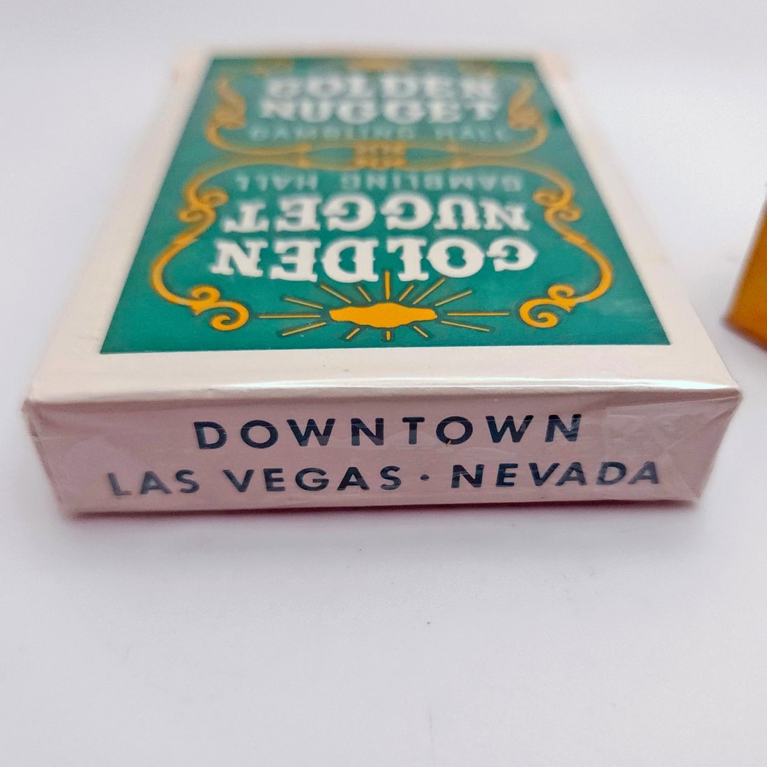 1965 Golden Nugget Casino Playing Cards (Green) with International Hotel Dice - 7