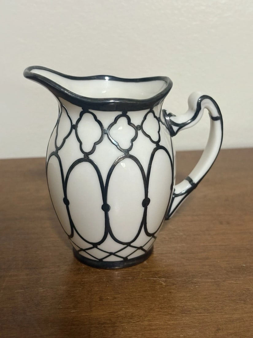 Lenox Porcelain Silver Overlay Tea Set - 3