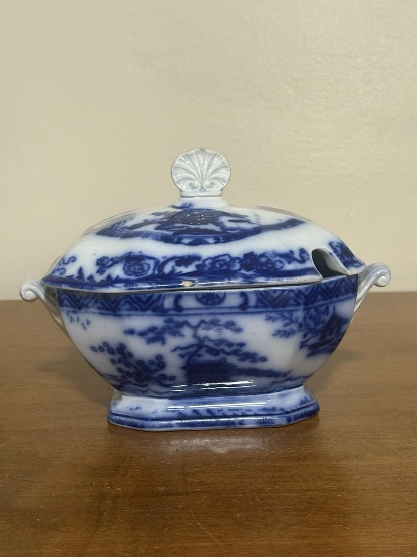 4pc Hong Kong Flow Blue Sauce Tureen - 5