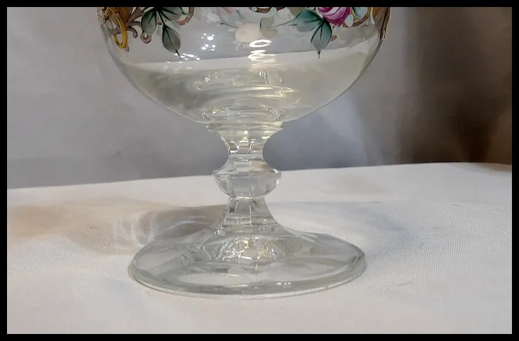 Bohemian Hand Painted Brandy/Cognac Sniffers with 22kt Gold Accents with Presentation Box - 10