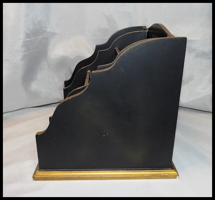 Vintage Ornate Desk Organizer with Drawe - 6