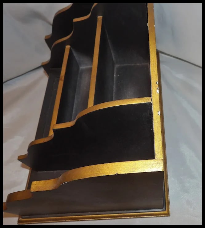 Vintage Ornate Desk Organizer with Drawe - 9