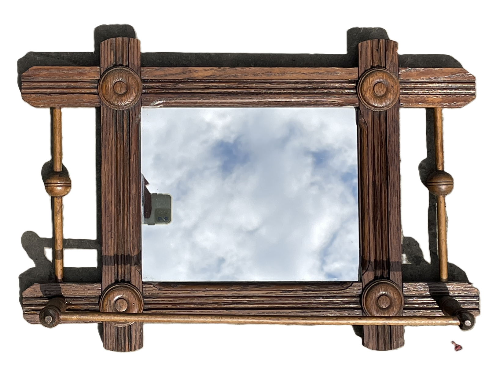 Arts and Crafts Wall Mirror Eastlake Vanity Unit (1 of 6)