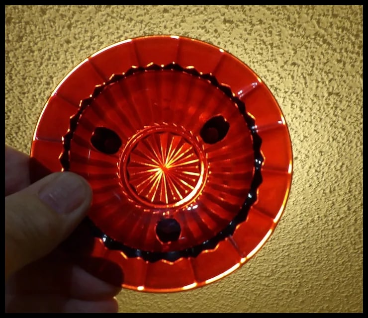 Anchor Hocking Royal Ruby Leaf Shaped & Footed Ashtray - 6