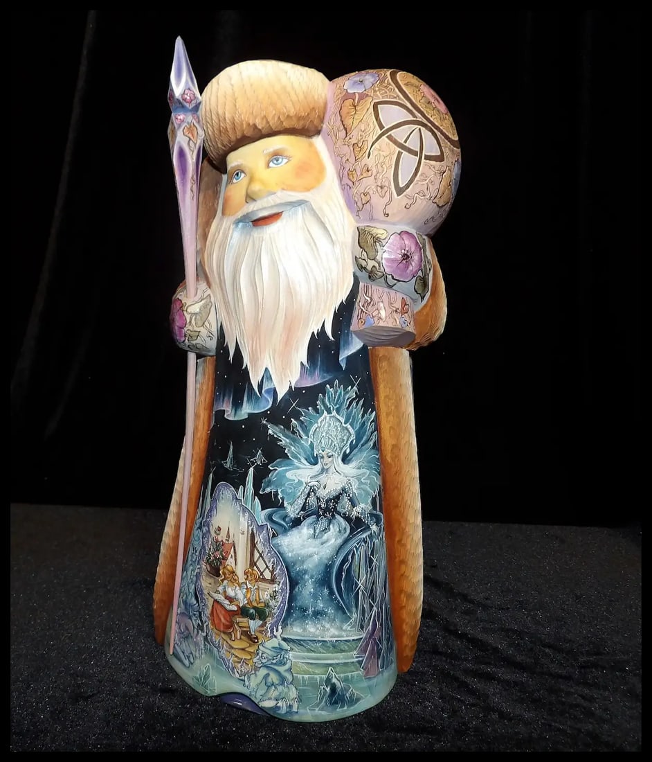 Russian Hand Carved Hand Painted Limited Edition Santa Claus - 2