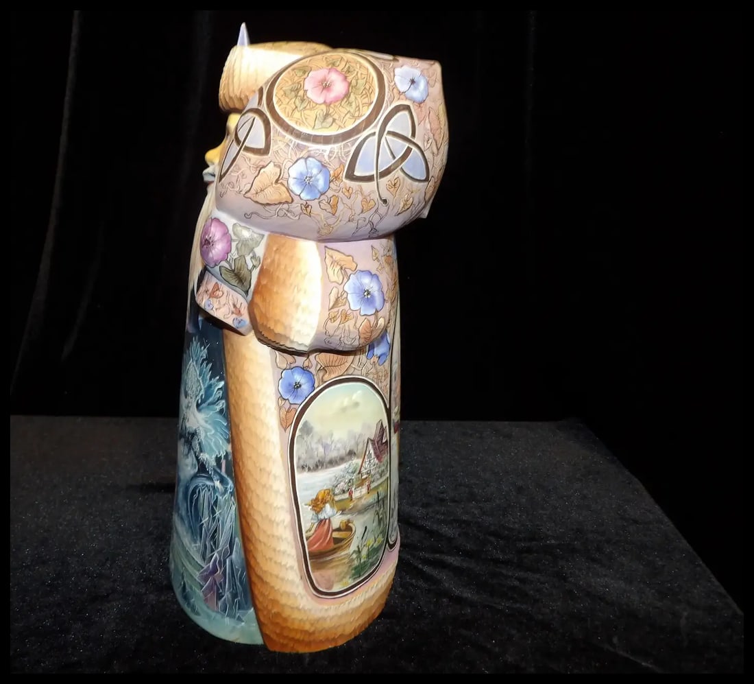 Russian Hand Carved Hand Painted Limited Edition Santa Claus - 3