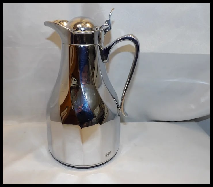 Vintage MCM Alfi West Germany Chrome Coffee Carafe - 12