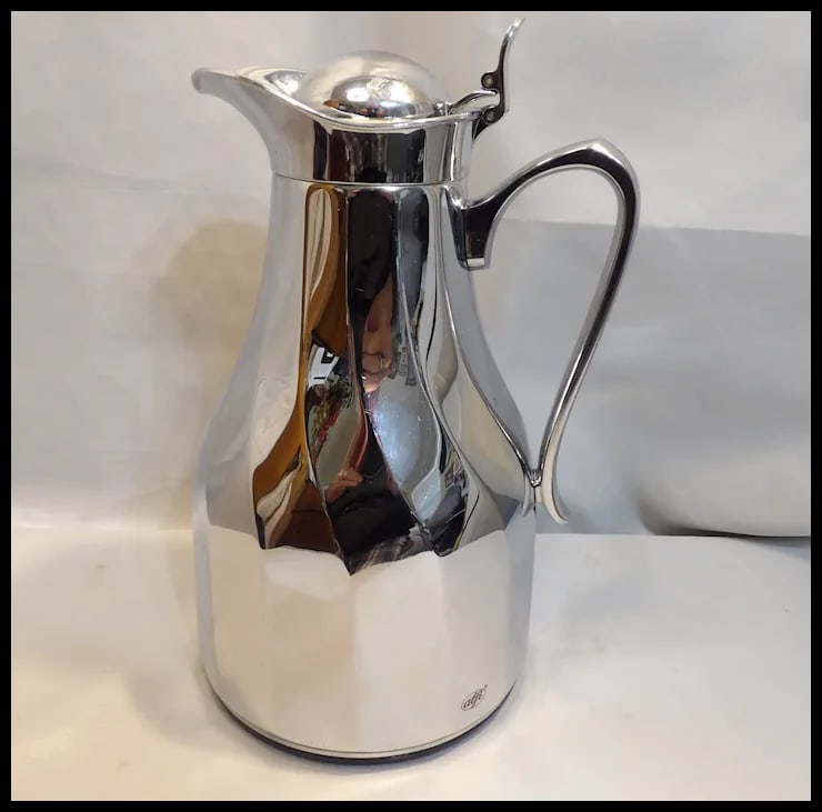 Vintage MCM Alfi West Germany Chrome Coffee Carafe - 2