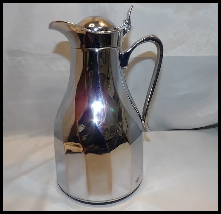 Vintage MCM Alfi West Germany Chrome Coffee Carafe - 6