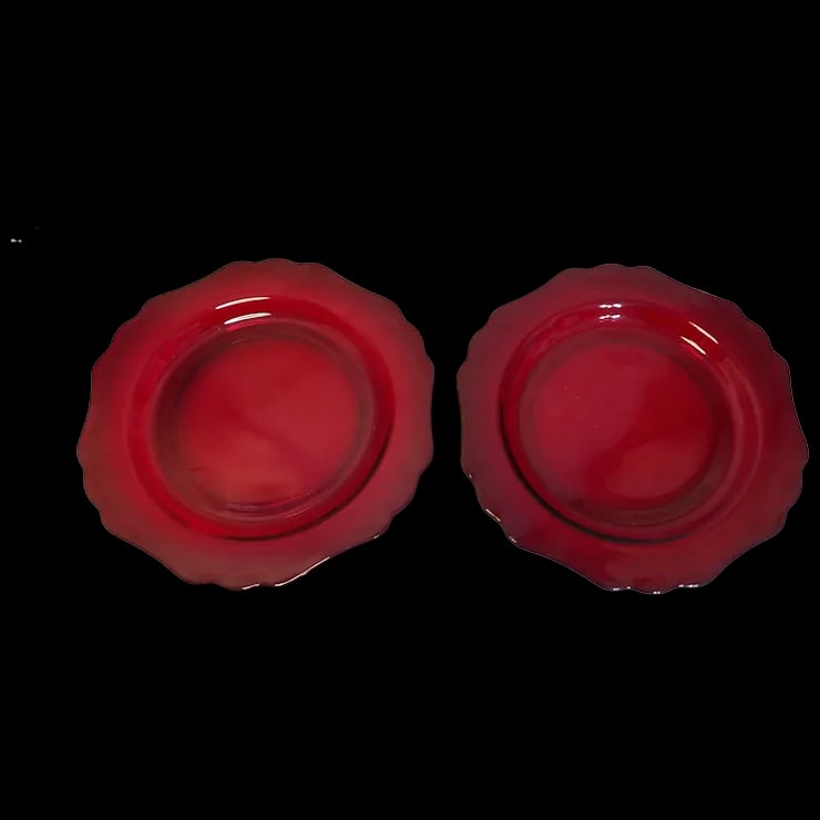 Ruby Red Desert or Salad Plates (1 of 4)