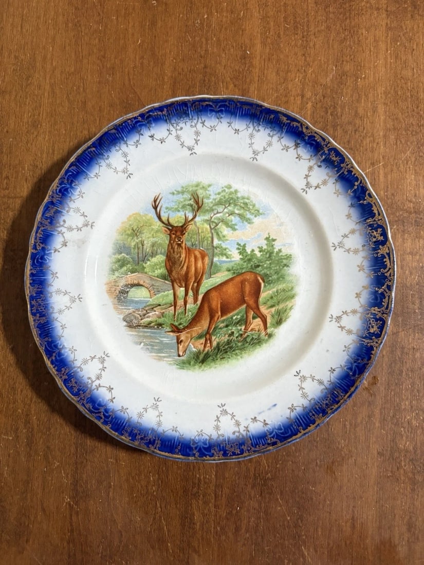 10 Flow Blue Stag Plates - 2