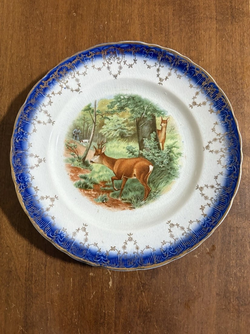 10 Flow Blue Stag Plates - 3