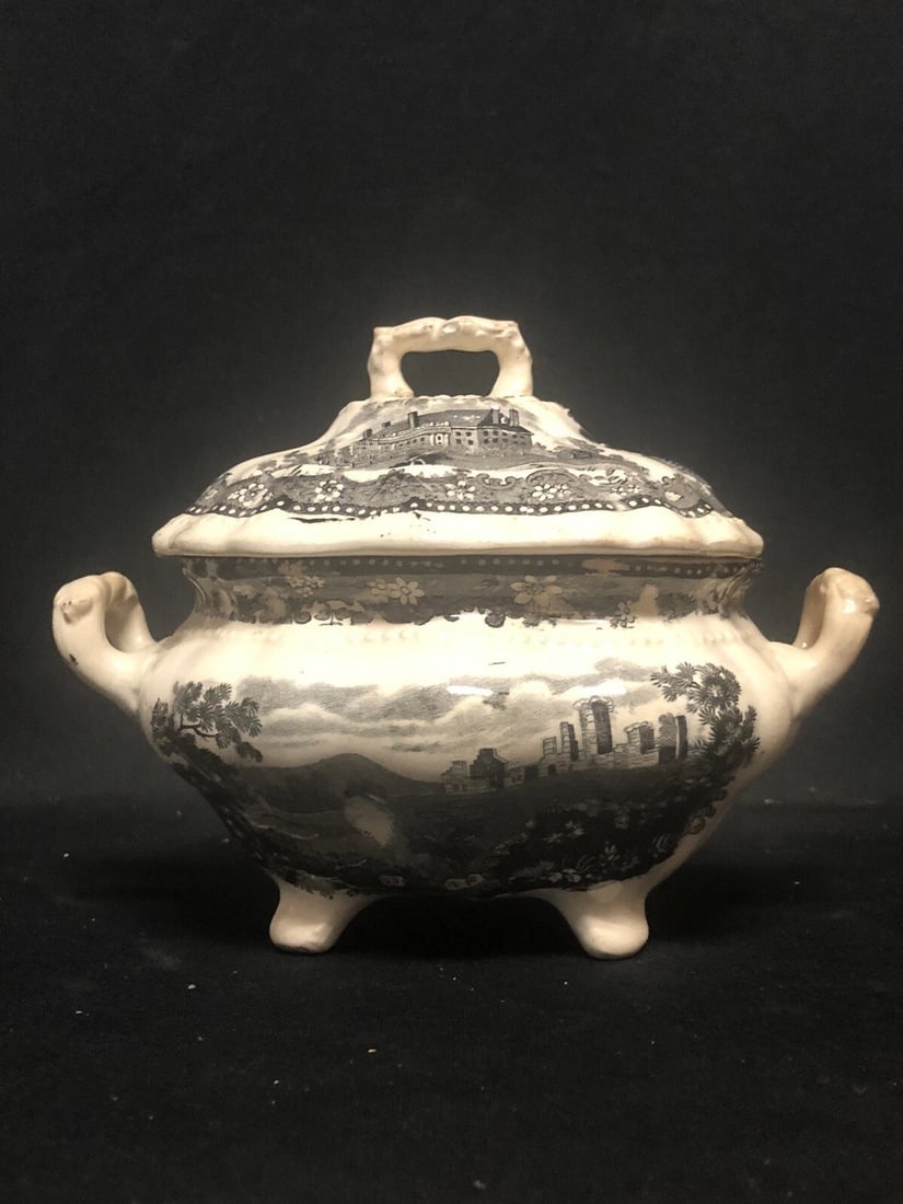 Fort Ticonderoga Historical Staffordshire Sauce Tureen - 2