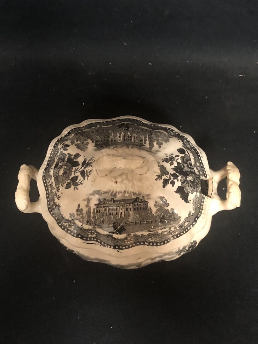 Fort Ticonderoga Historical Staffordshire Sauce Tureen - 3